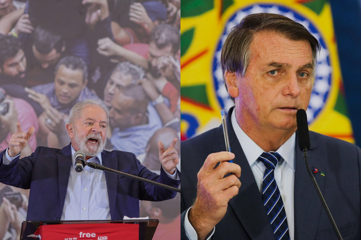 Montagem grande Lula e Bolsonaro